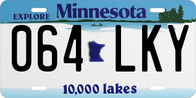 MN license plate 064LKY