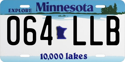 MN license plate 064LLB