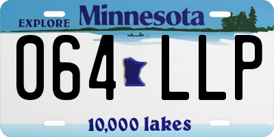 MN license plate 064LLP