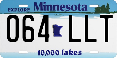 MN license plate 064LLT