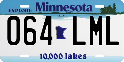 MN license plate 064LML