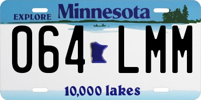 MN license plate 064LMM