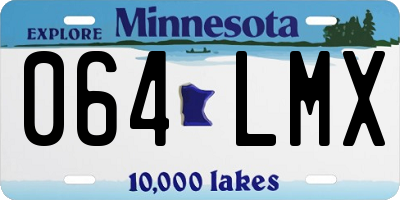 MN license plate 064LMX