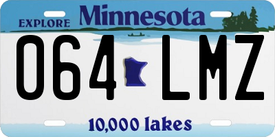 MN license plate 064LMZ
