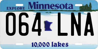 MN license plate 064LNA