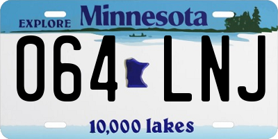 MN license plate 064LNJ