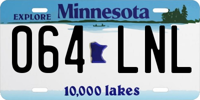 MN license plate 064LNL