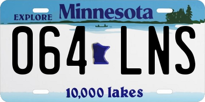 MN license plate 064LNS