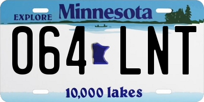 MN license plate 064LNT