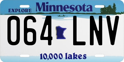 MN license plate 064LNV