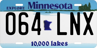 MN license plate 064LNX