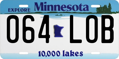 MN license plate 064LOB