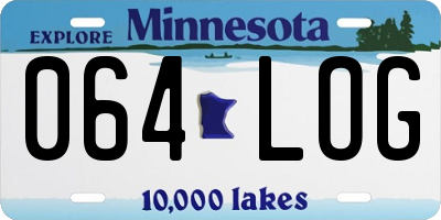 MN license plate 064LOG