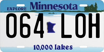 MN license plate 064LOH