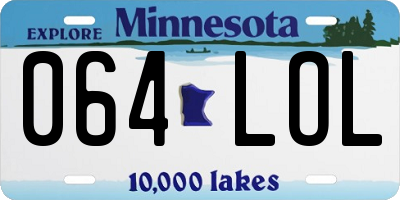 MN license plate 064LOL