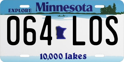 MN license plate 064LOS