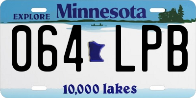 MN license plate 064LPB