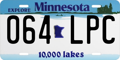 MN license plate 064LPC
