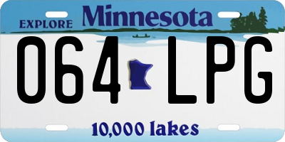 MN license plate 064LPG