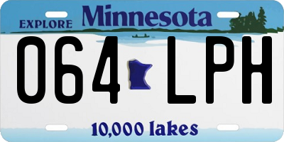 MN license plate 064LPH