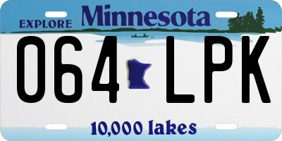 MN license plate 064LPK