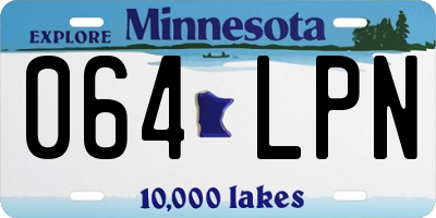 MN license plate 064LPN
