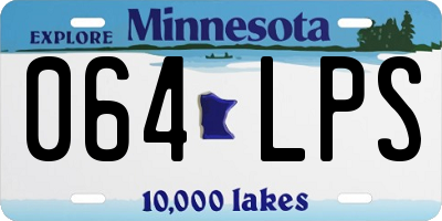 MN license plate 064LPS