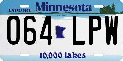 MN license plate 064LPW