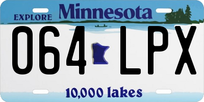 MN license plate 064LPX