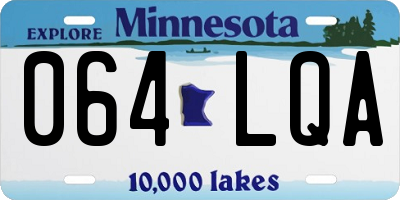 MN license plate 064LQA
