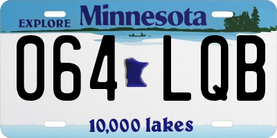 MN license plate 064LQB