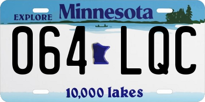 MN license plate 064LQC