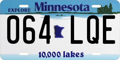 MN license plate 064LQE