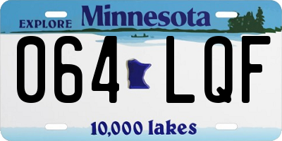 MN license plate 064LQF