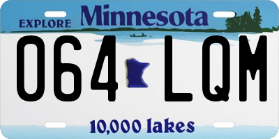 MN license plate 064LQM