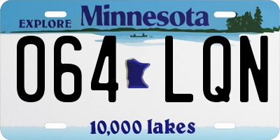 MN license plate 064LQN