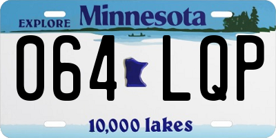 MN license plate 064LQP