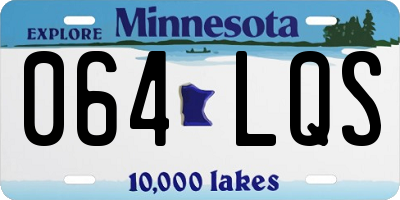 MN license plate 064LQS