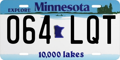 MN license plate 064LQT