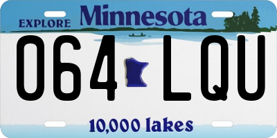 MN license plate 064LQU