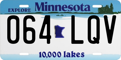 MN license plate 064LQV