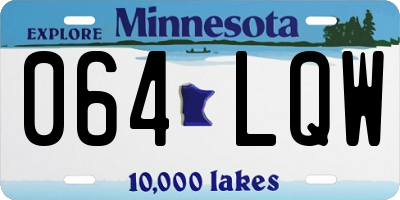 MN license plate 064LQW