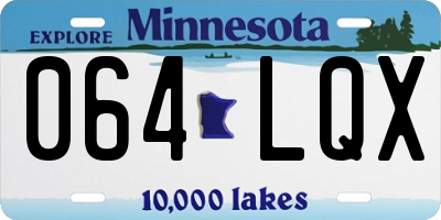 MN license plate 064LQX