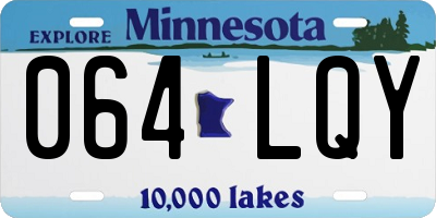 MN license plate 064LQY