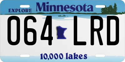 MN license plate 064LRD