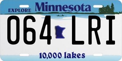 MN license plate 064LRI