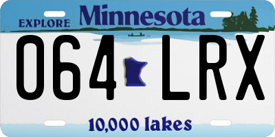 MN license plate 064LRX