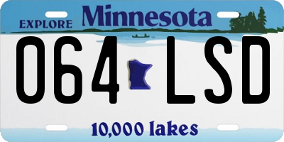 MN license plate 064LSD