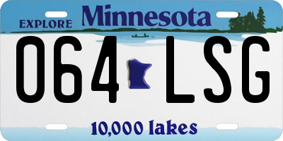 MN license plate 064LSG