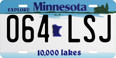 MN license plate 064LSJ